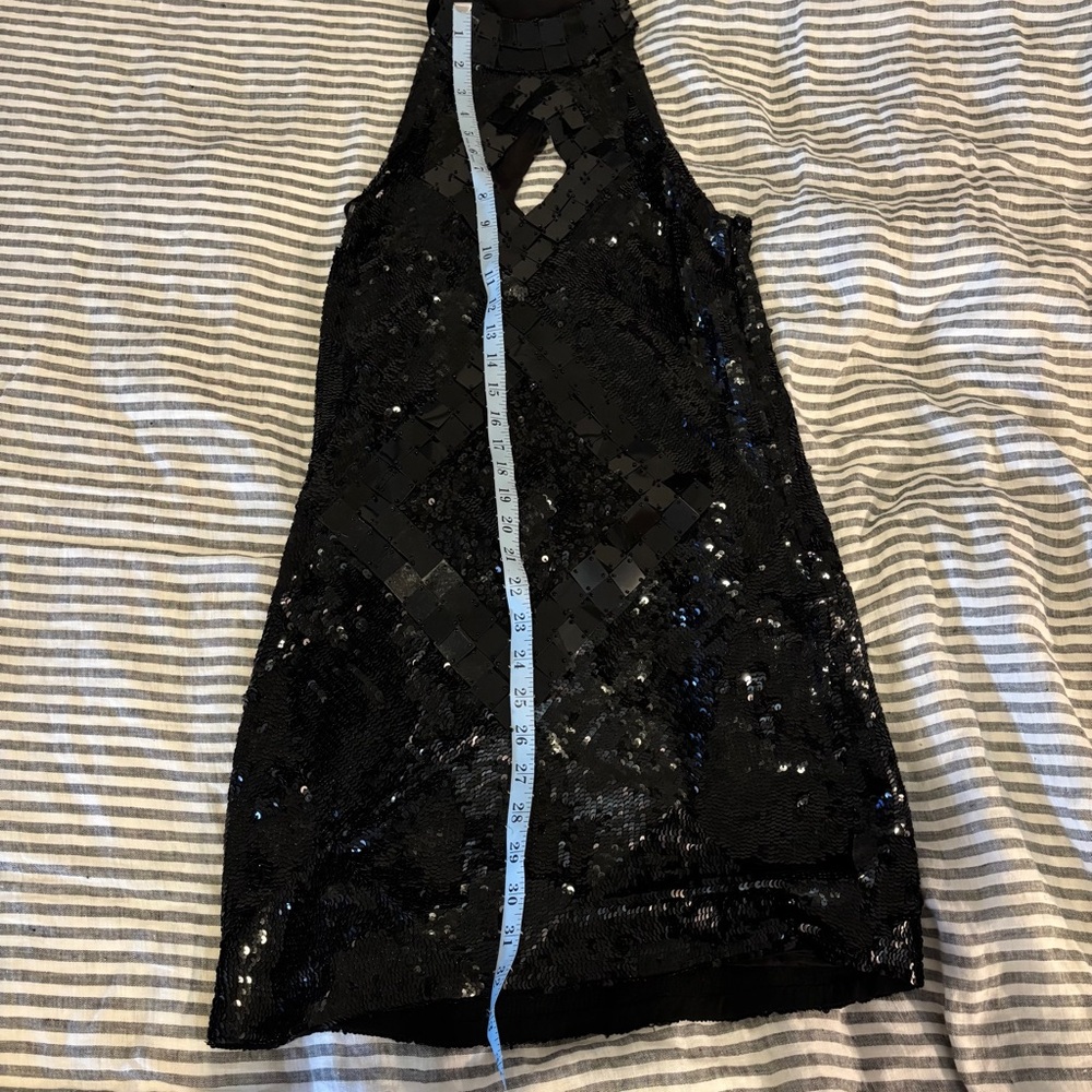 Arden B. Silk and sequin black mini dress - Picture 7 of 9